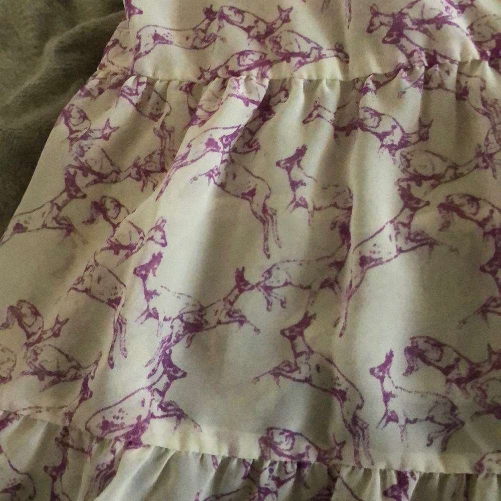 Junior Flare see through deer 🦌 print blouse.